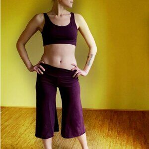 Sweet Skins Hemp Organic Apparel Culotte L Dark Plum